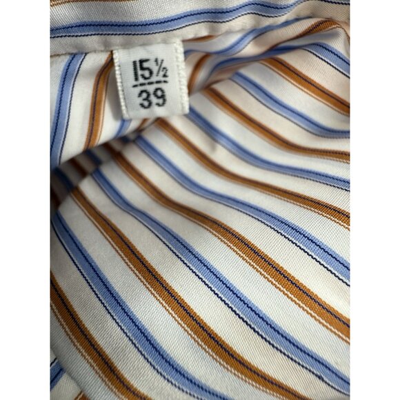 Kiton Napoli Mens Dress Shirt Long Sleeve Designer Size 15.5/39 Striped Italy - Picture 6 of 14